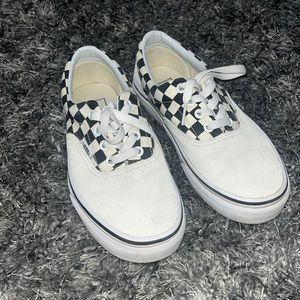 Checkered Cream Vans